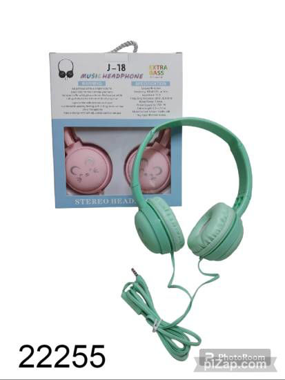 Imagen de AURICULAR VINCHA C/CABLE C/CARITAS J-18  1.25
